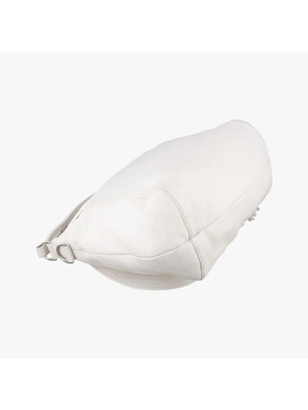 Gucci Guccissima Large Techno Horsebit Hobo White Leather